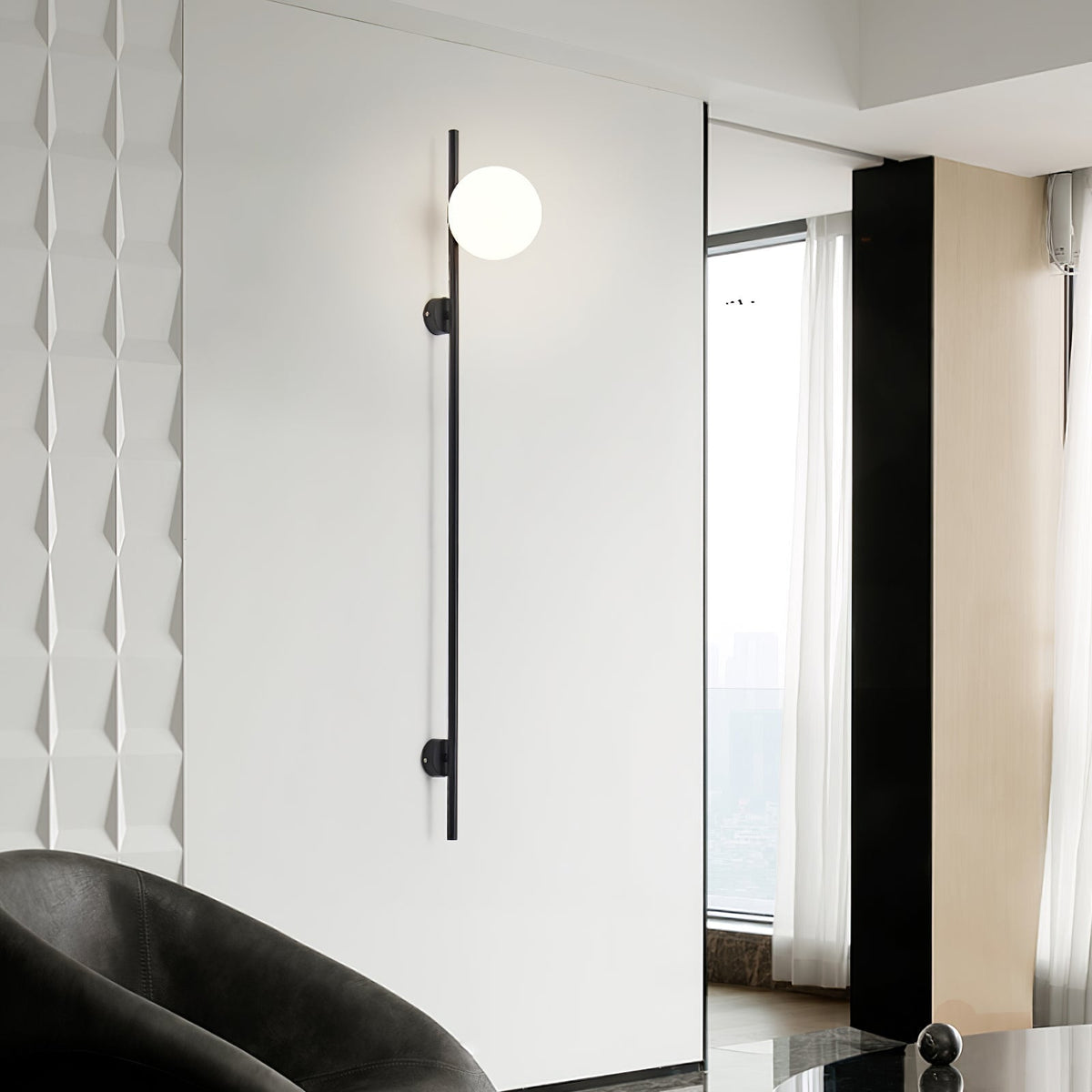 Evshaora aplique de pared moderno minimalista de vidrio