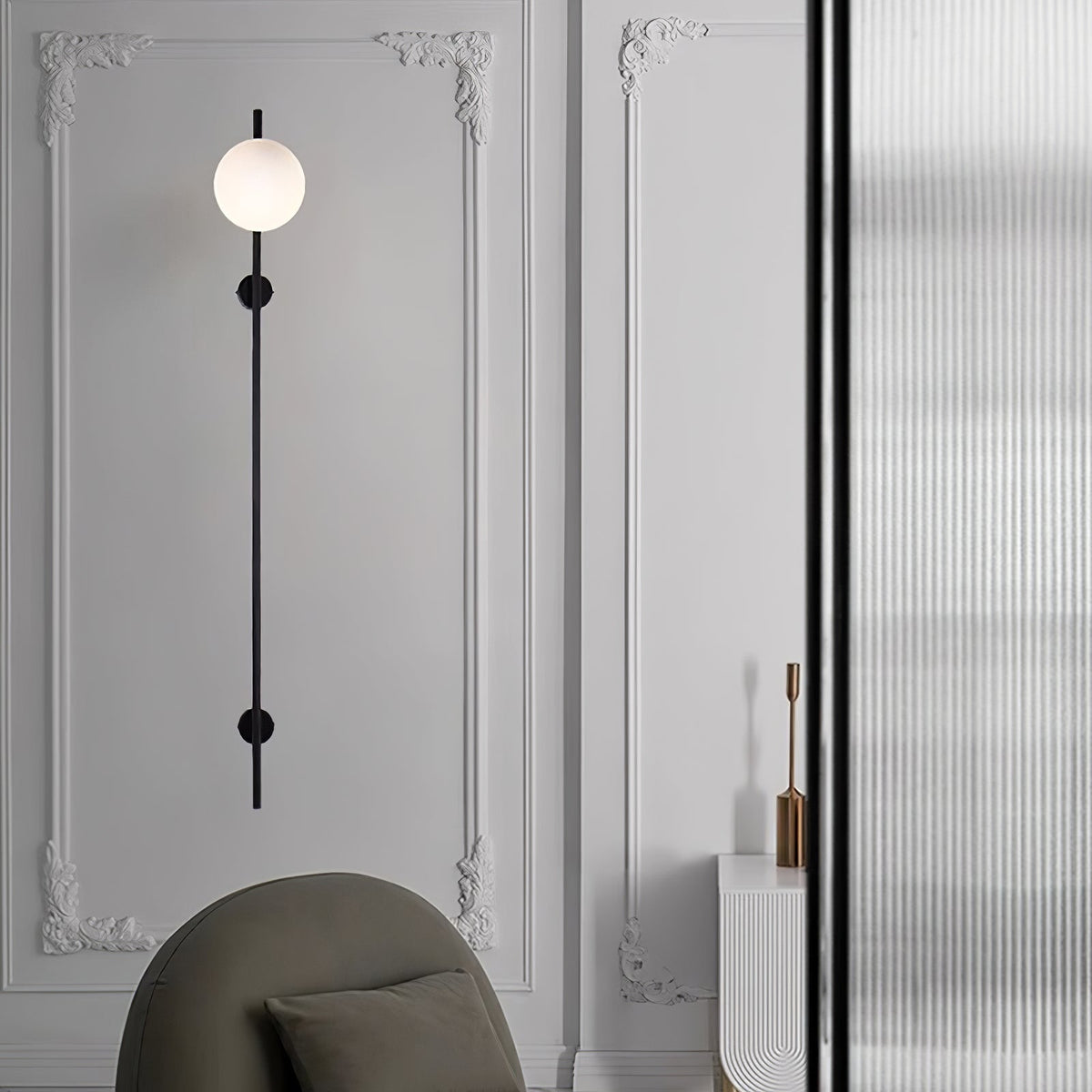 Evshaora aplique de pared moderno minimalista de vidrio