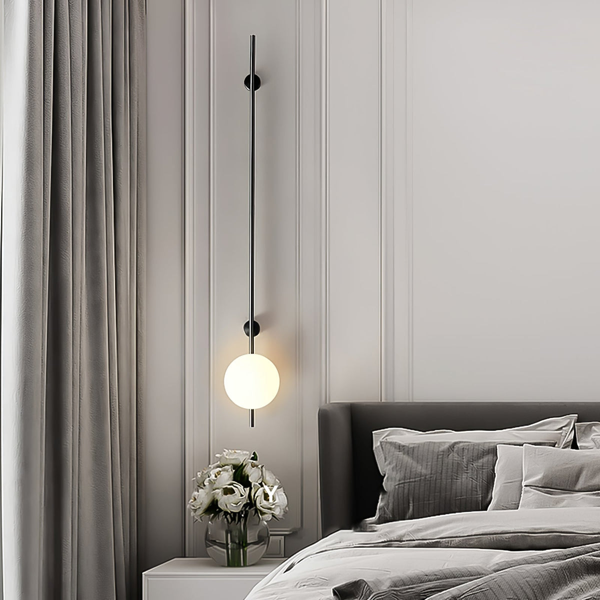 Nerylor aplique de pared moderno minimalista de vidrio