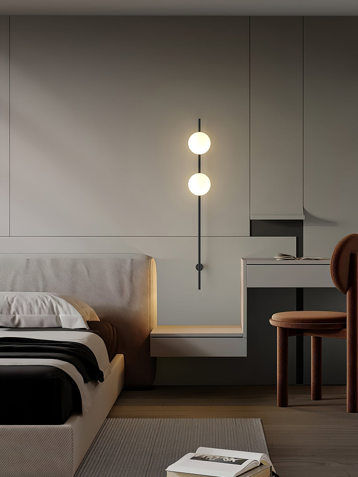 Evshaora aplique de pared moderno minimalista de vidrio