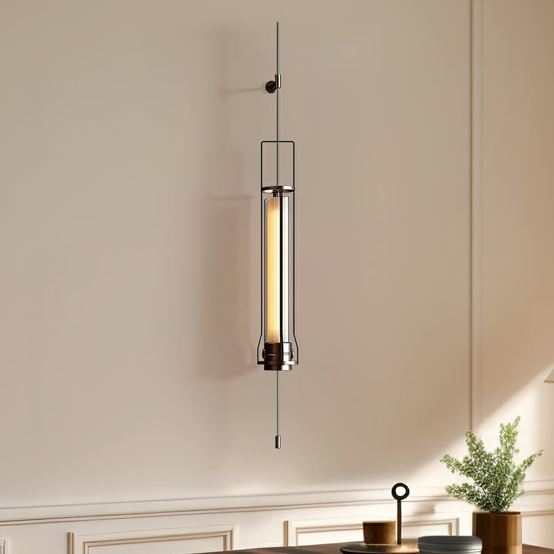Lioralora aplique de pared moderno minimalista en vidrio cilíndrico