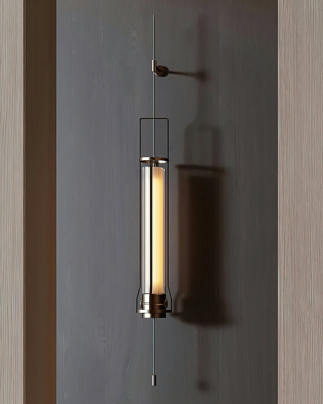 Lioralora aplique de pared moderno minimalista en vidrio cilíndrico