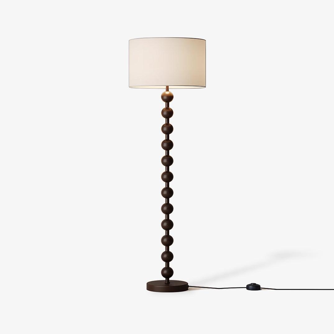 Paston lámpara de pie de madera y tejido
