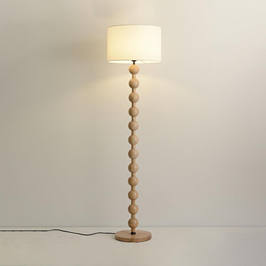 Paston lámpara de pie de madera y tejido