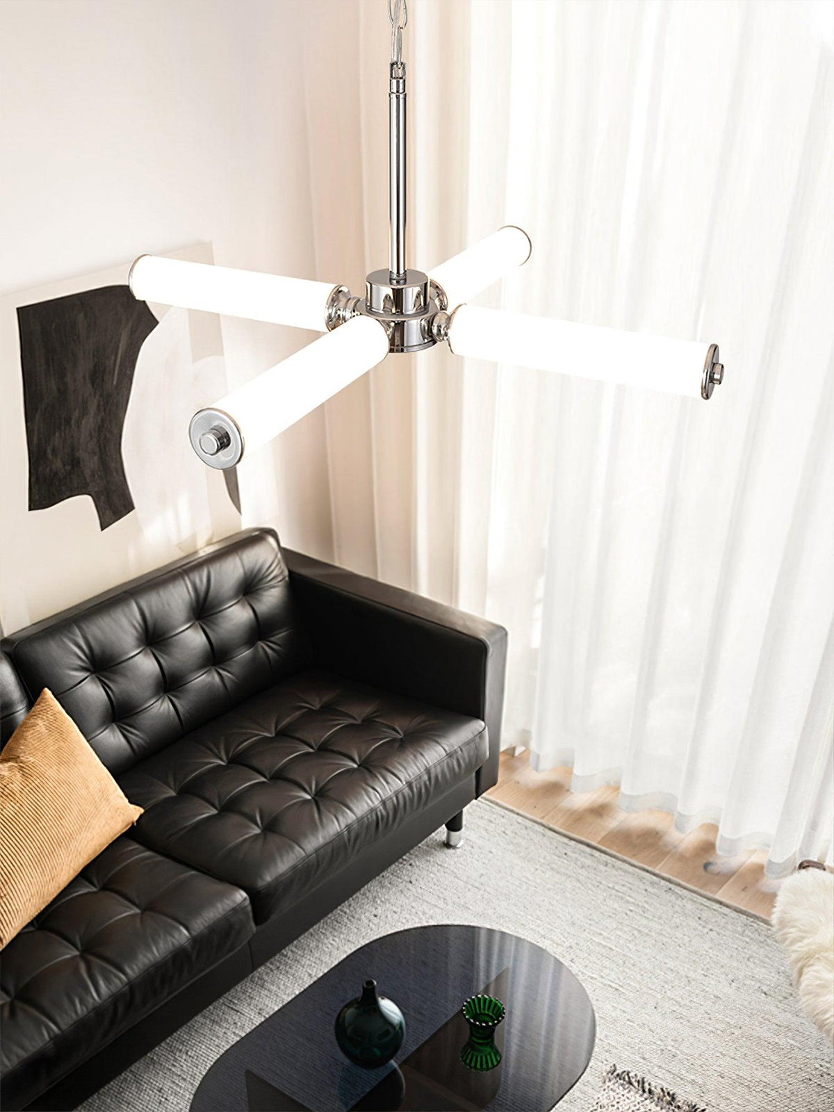 Zoliria lámpara de araña moderna minimalista LED de vidrio