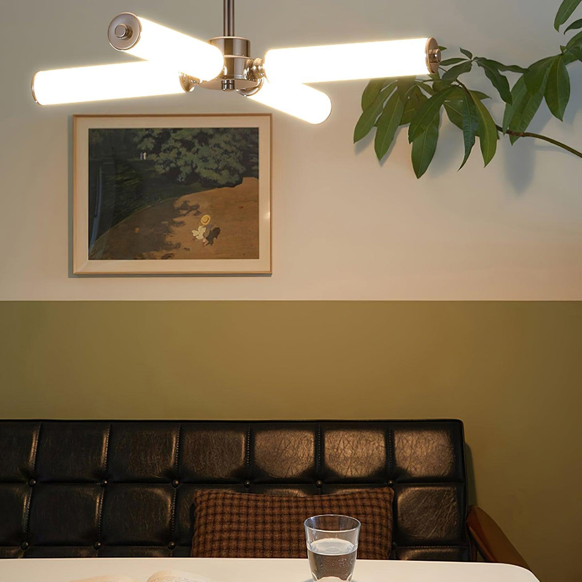 Zoliria lámpara de araña moderna minimalista LED de vidrio