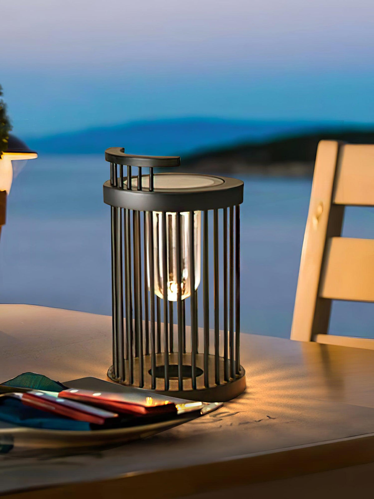Cage luminaria exterior moderna de acrílico