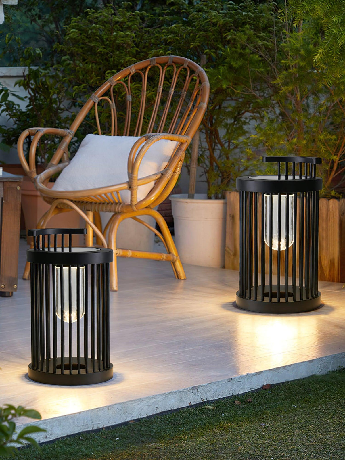 Cage luminaria exterior moderna de acrílico
