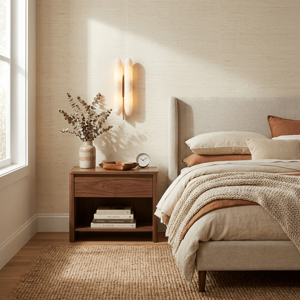 Husk aplique de pared alabastro