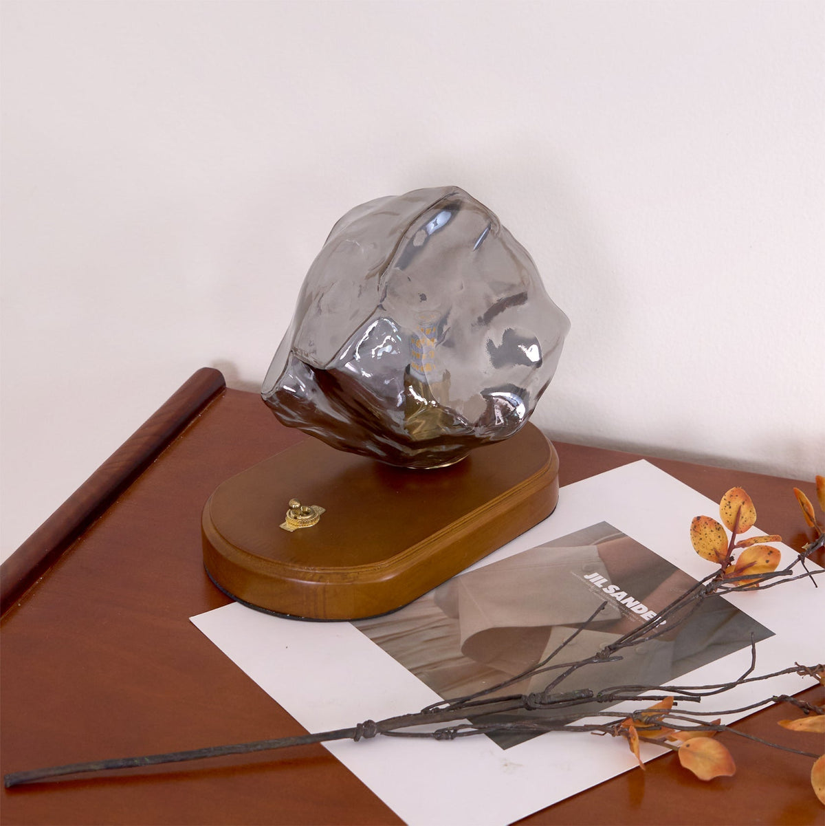 Maris lámpara de mesa artística de madera