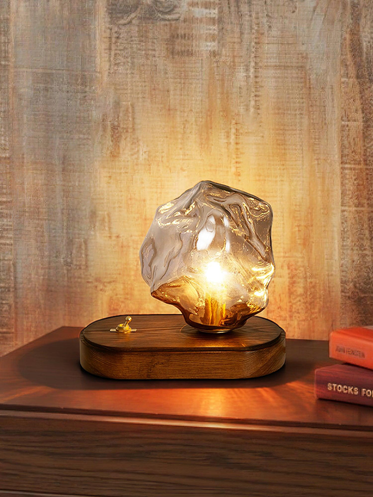 Maris lámpara de mesa artística de madera