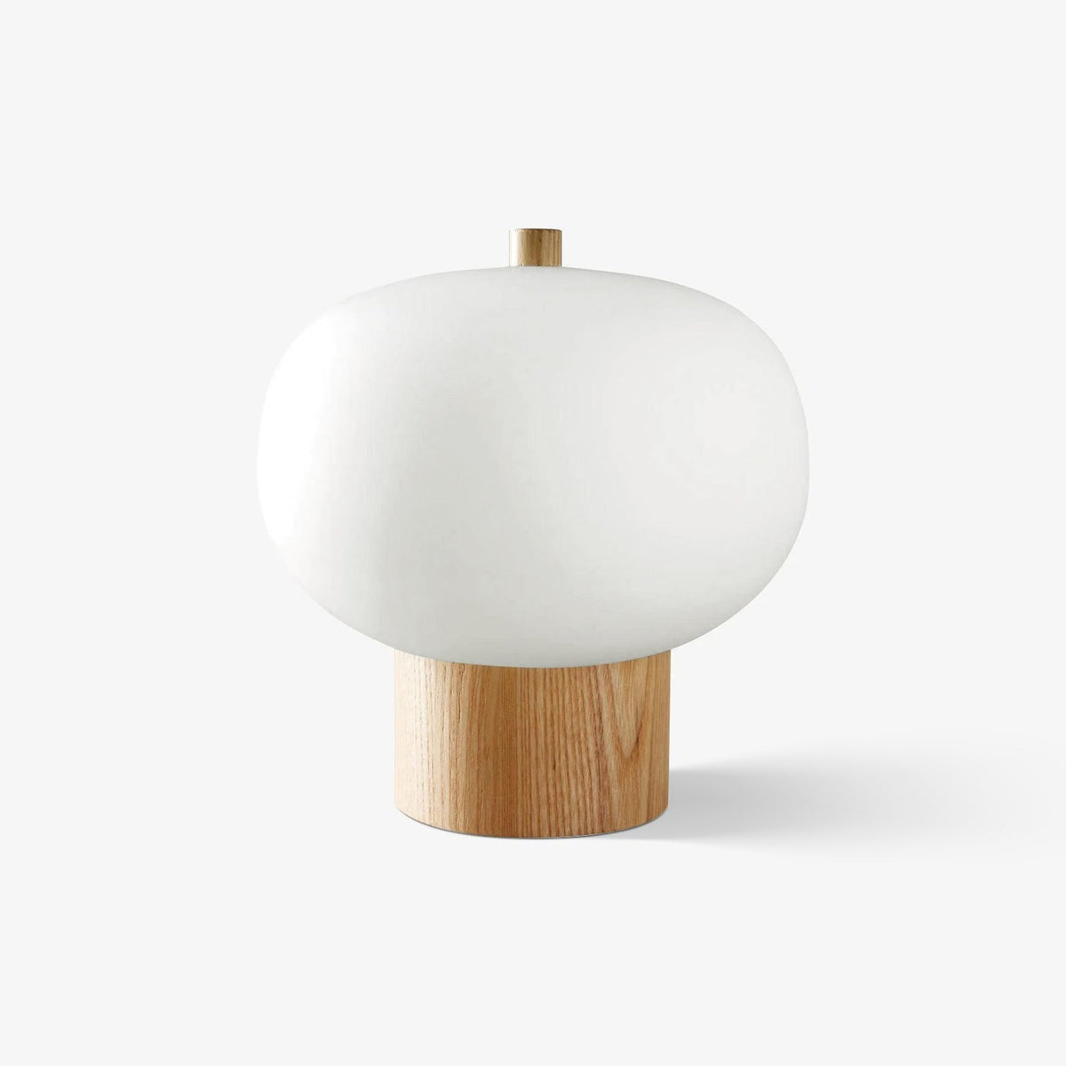 Jaldes lámpara de mesa de madera y vidrio