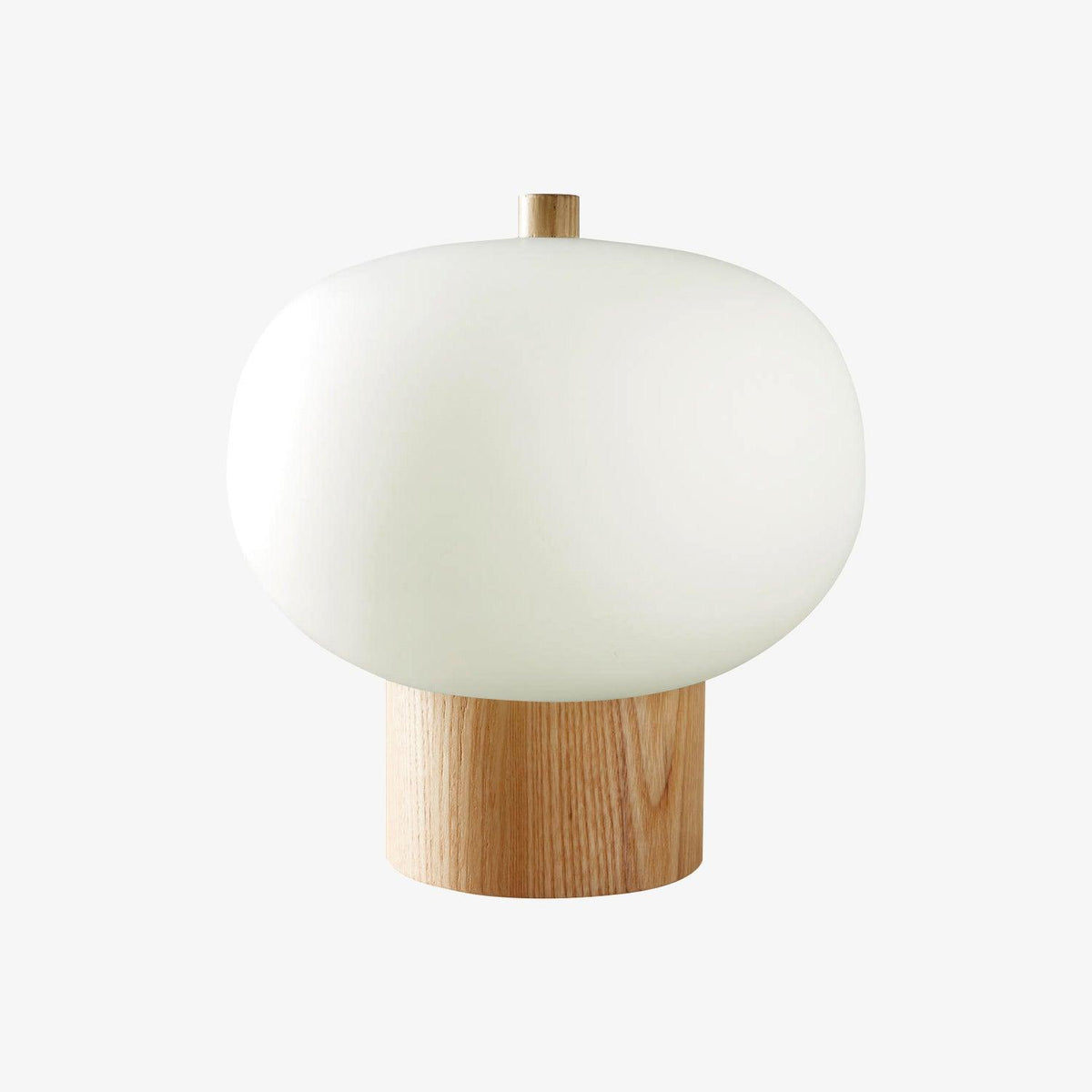 Jaldes lámpara de mesa de madera y vidrio