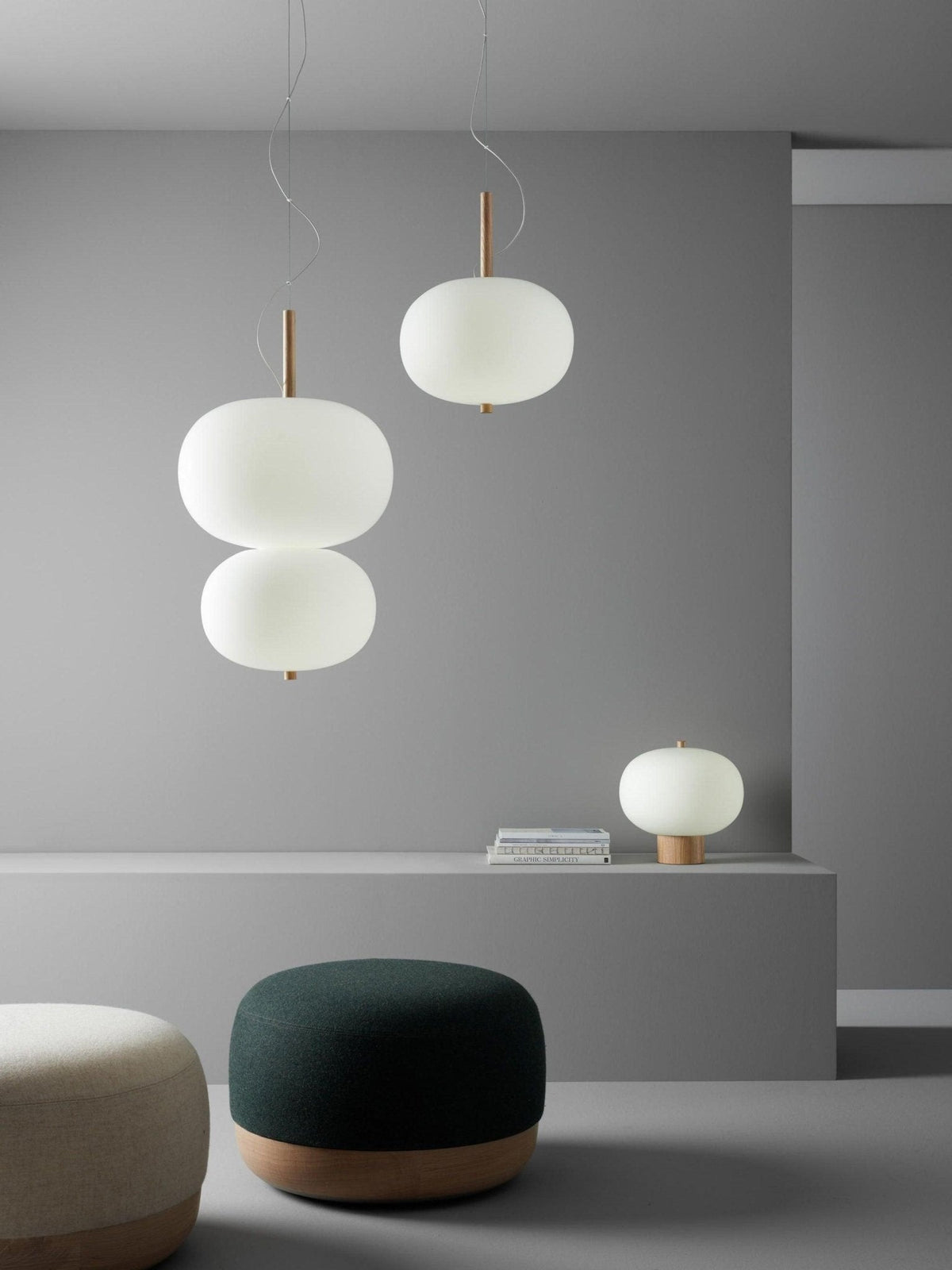 Jaldes lámpara de mesa de madera y vidrio