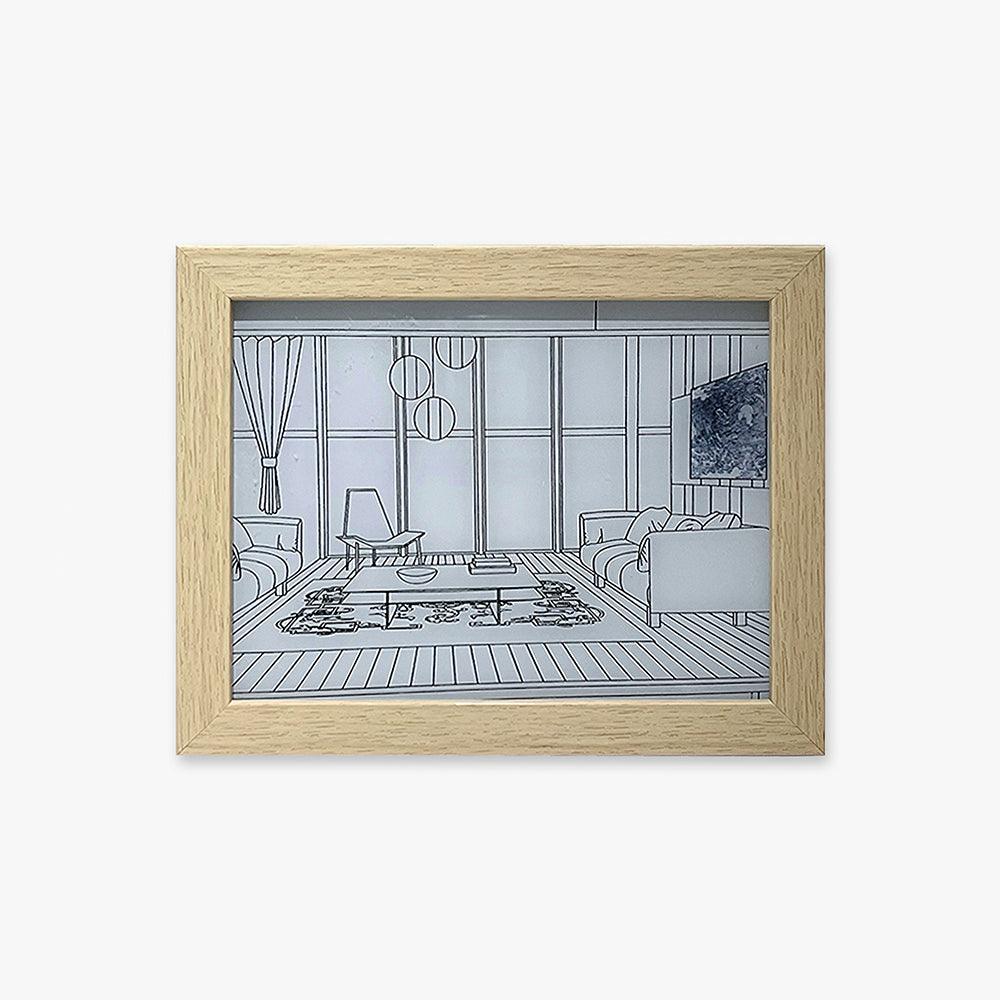 Olrine aplique de pared Iluminado para Mesa de Noche Arte madera