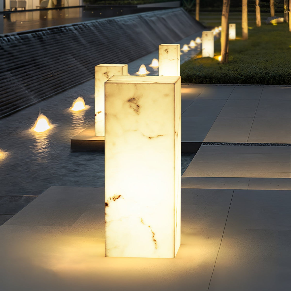 Ardorion luminaria exterior moderna minimalista de mármol