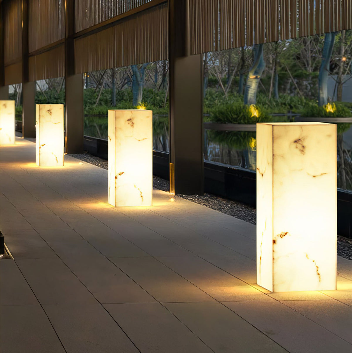 Ardorion luminaria exterior moderna minimalista de mármol