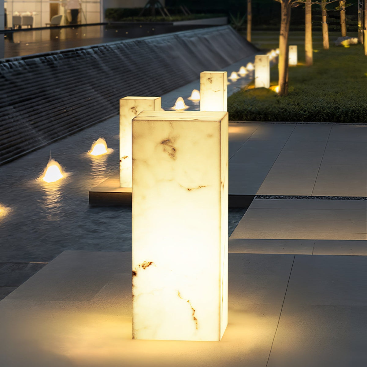 Ardorion luminaria exterior moderna minimalista de mármol