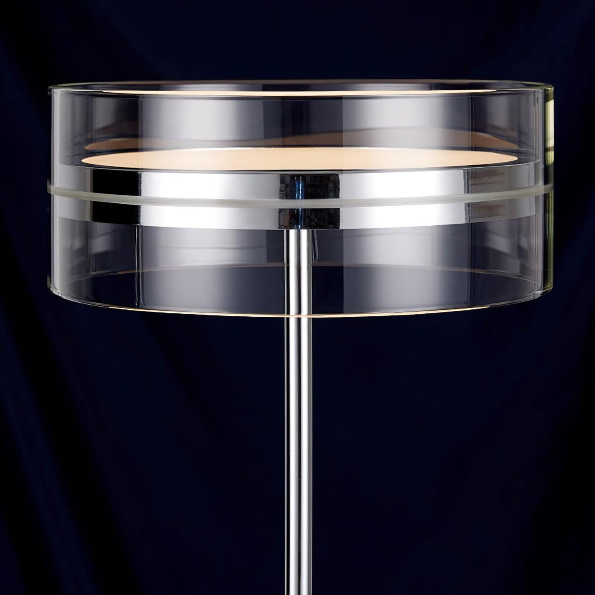 Lioreette lámpara de mesa en cromo y vidrio