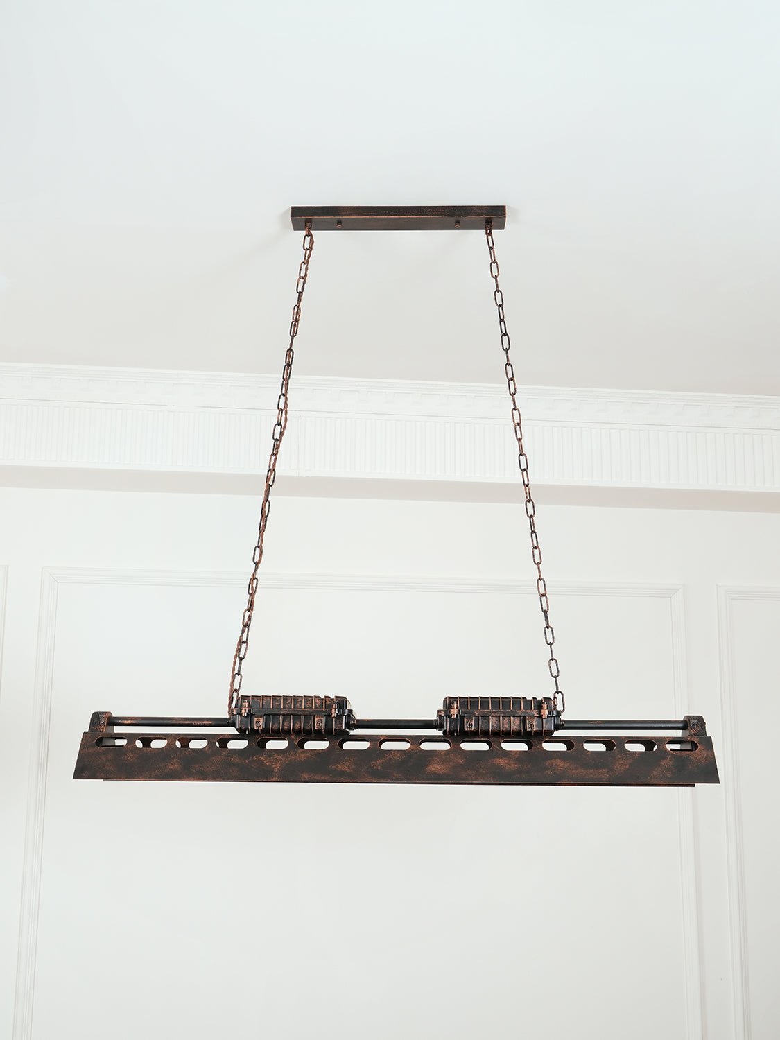 Mael lámpara de araña industrial con marco rectangular