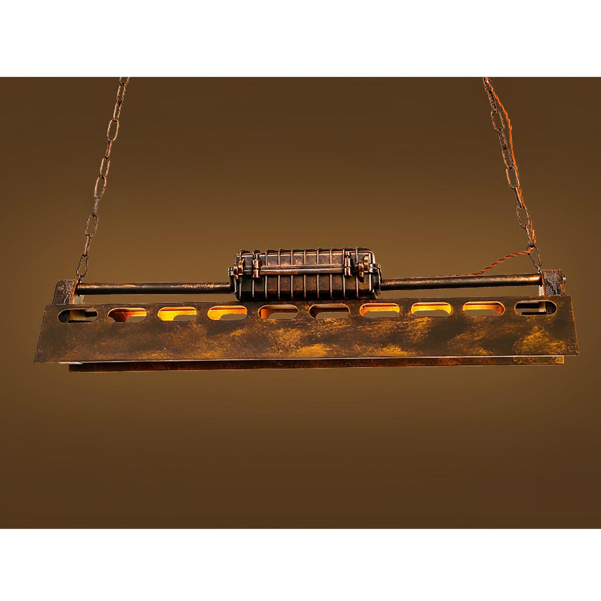 Mael lámpara de araña industrial con marco rectangular