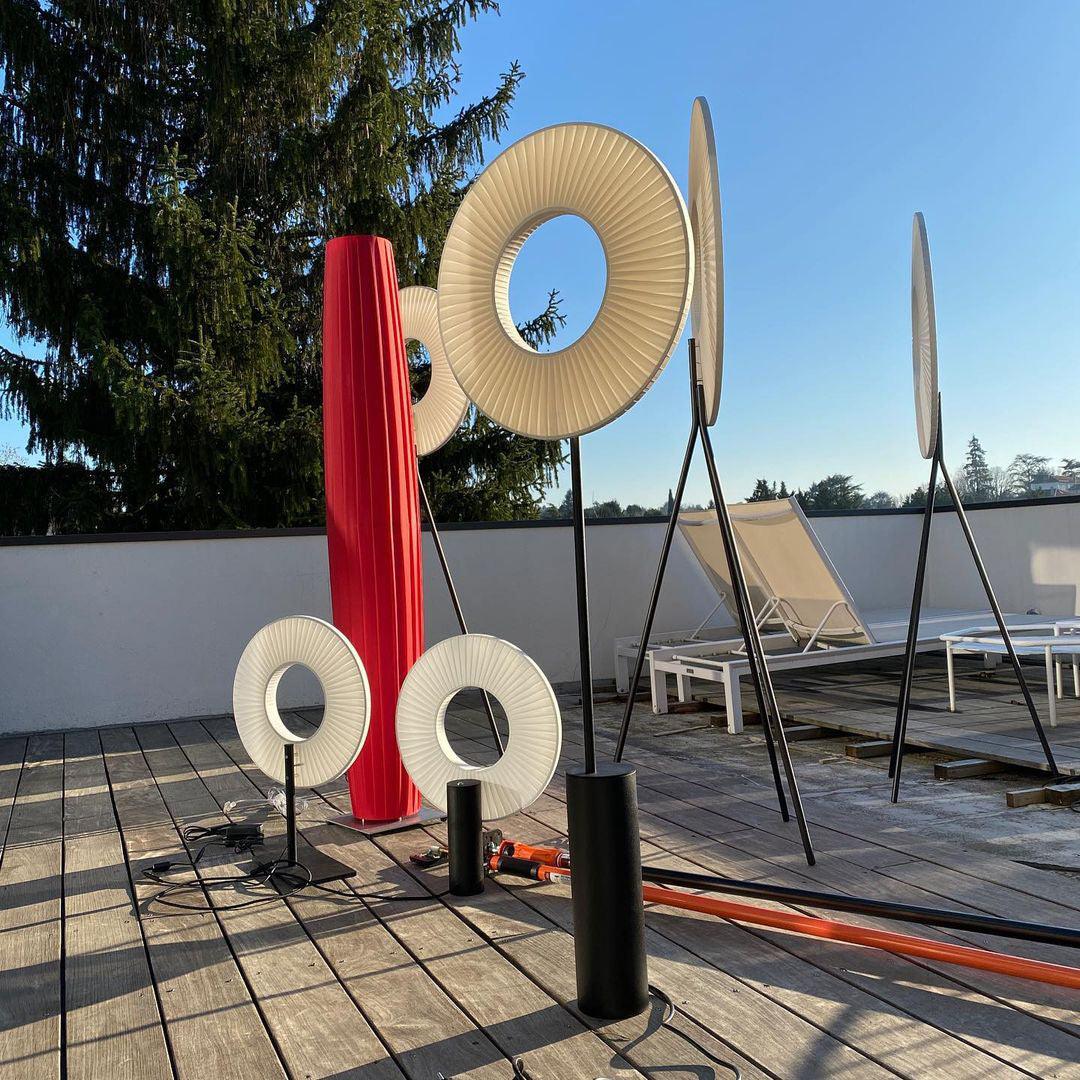 Levara lámpara de mesa de tejido