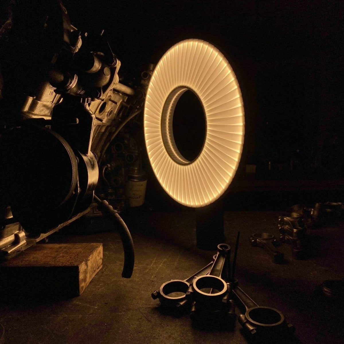 Levara lámpara de mesa de tejido