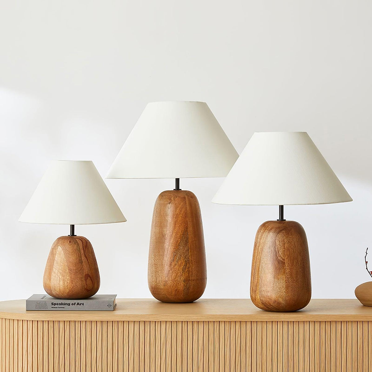 Syloraya lámpara de mesa moderna de madera