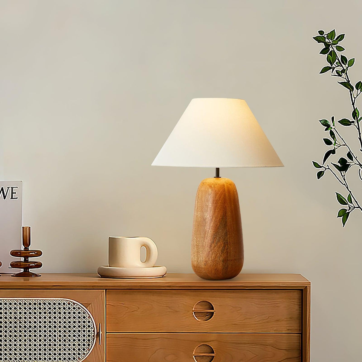 Syloraya lámpara de mesa moderna de madera