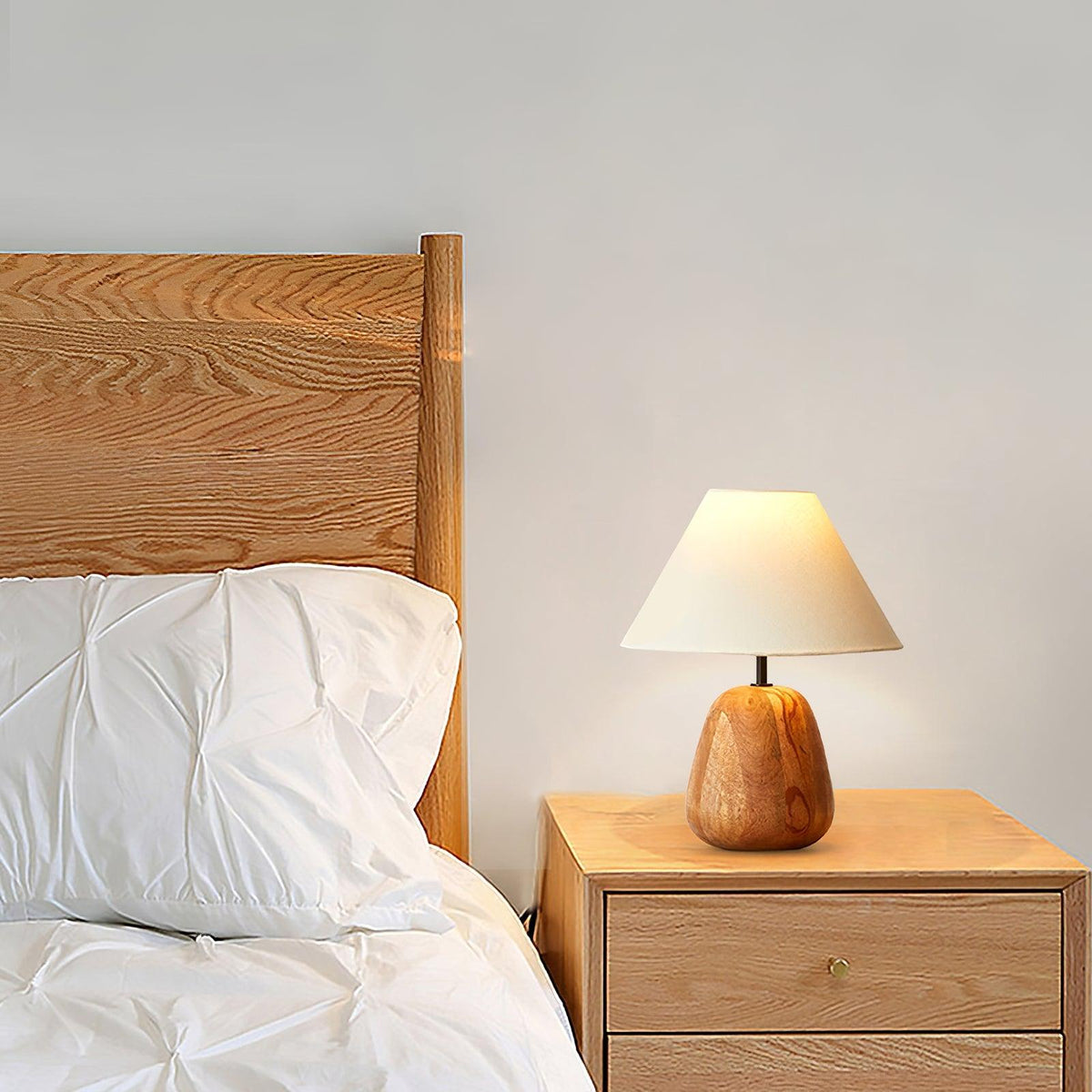 Syloraya lámpara de mesa moderna de madera