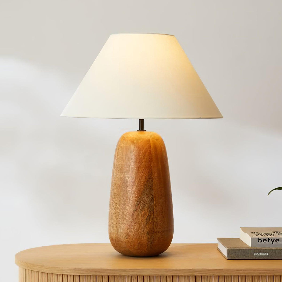 Syloraya lámpara de mesa moderna de madera