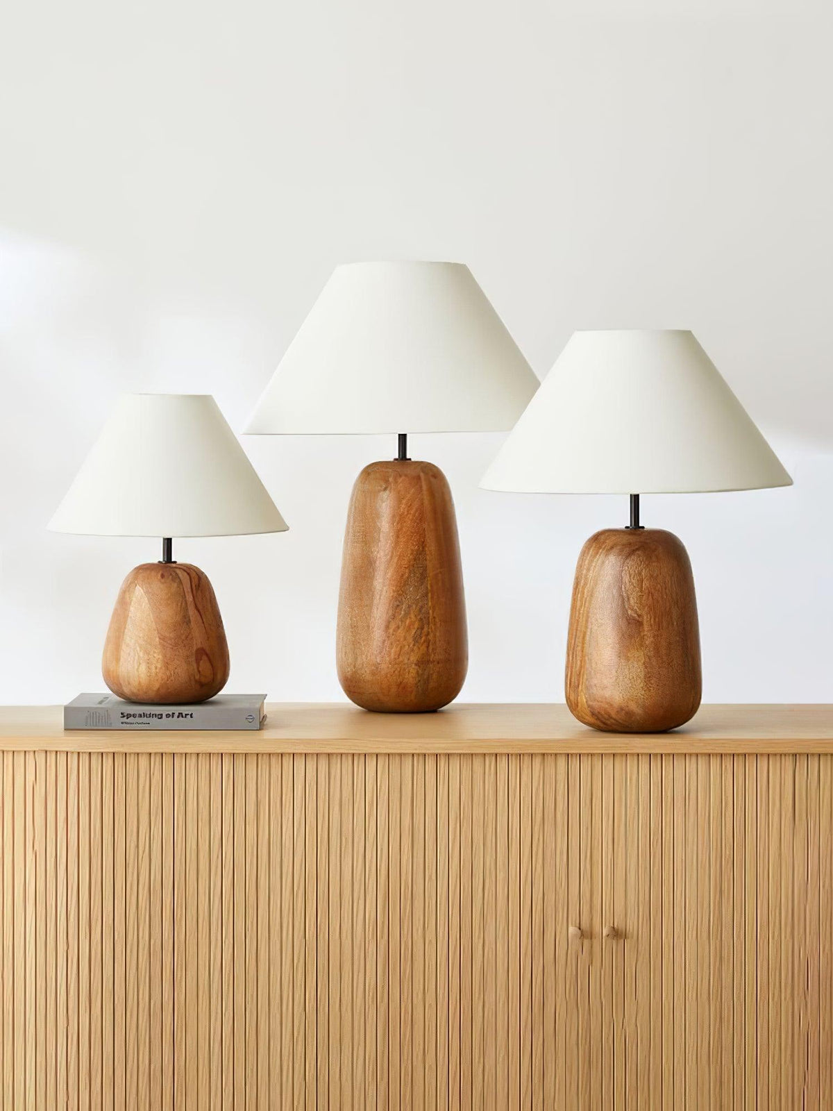 Syloraya lámpara de mesa moderna de madera