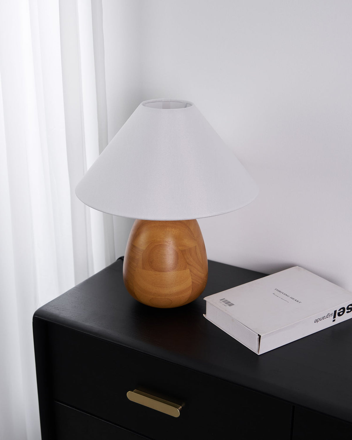 Syloraya lámpara de mesa moderna de madera