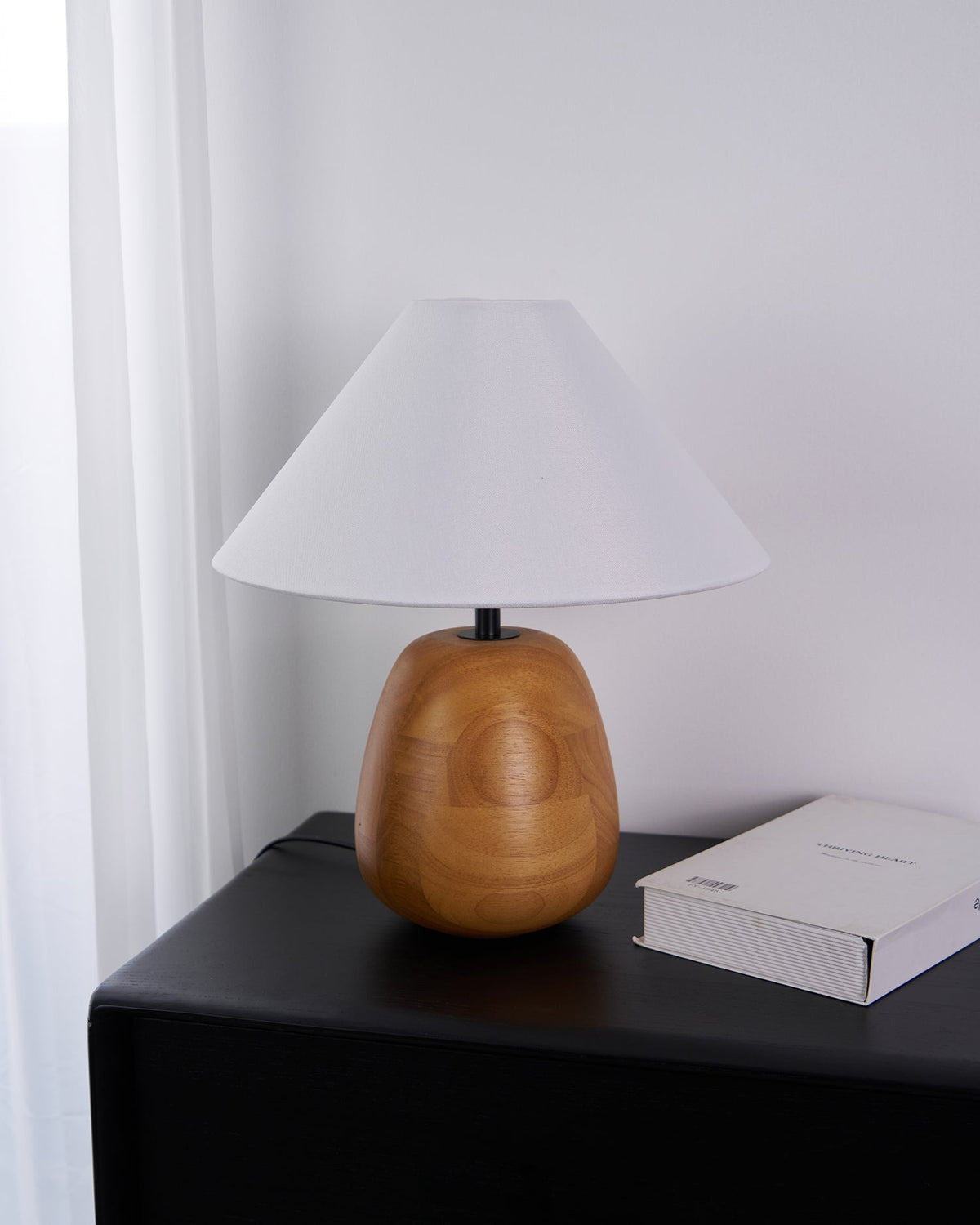 Syloraya lámpara de mesa moderna de madera
