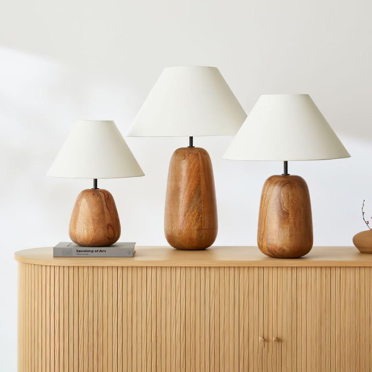 Syloraya lámpara de mesa moderna de madera