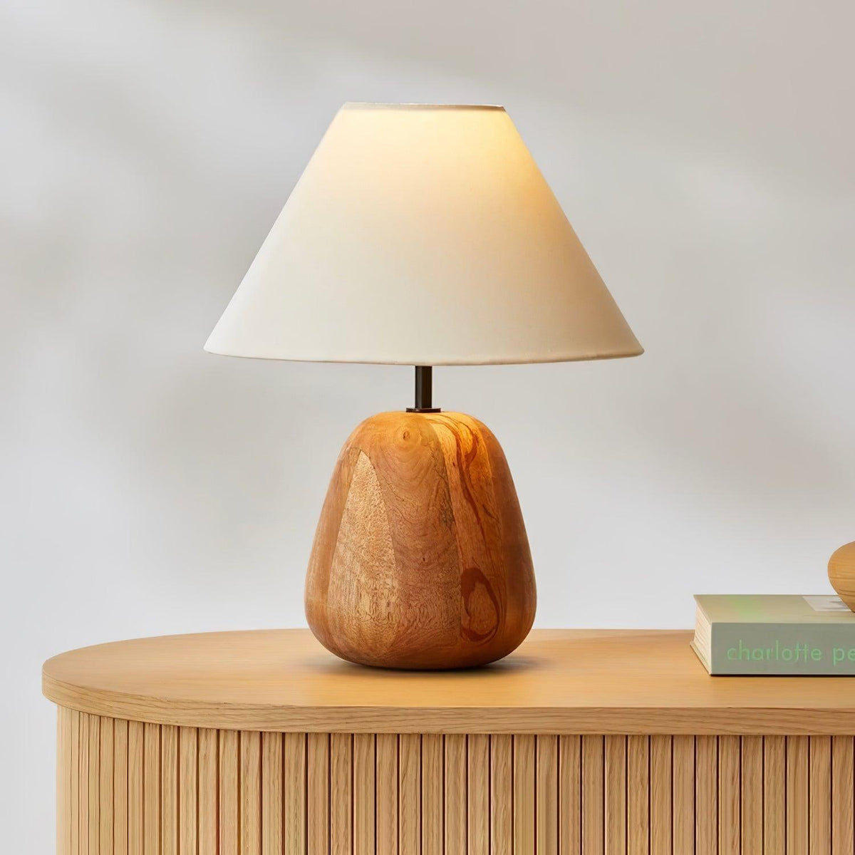 Syloraya lámpara de mesa moderna de madera