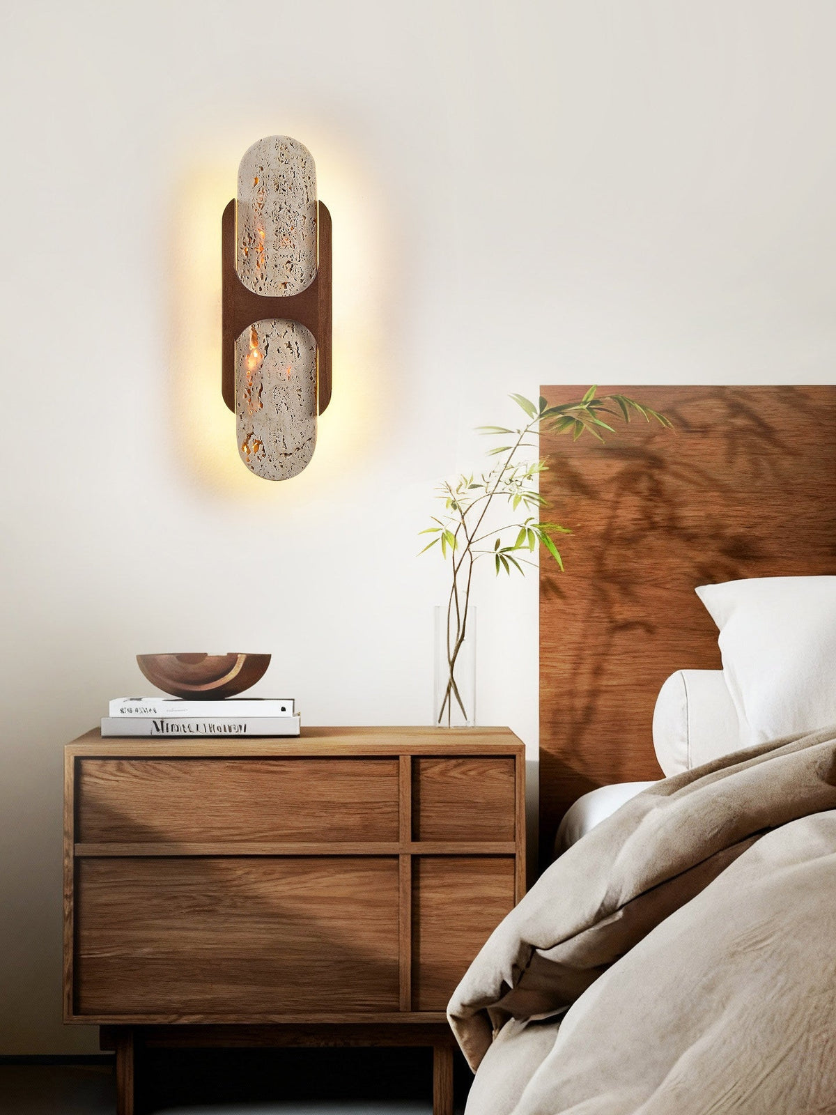 Valarise aplique de pared travertino