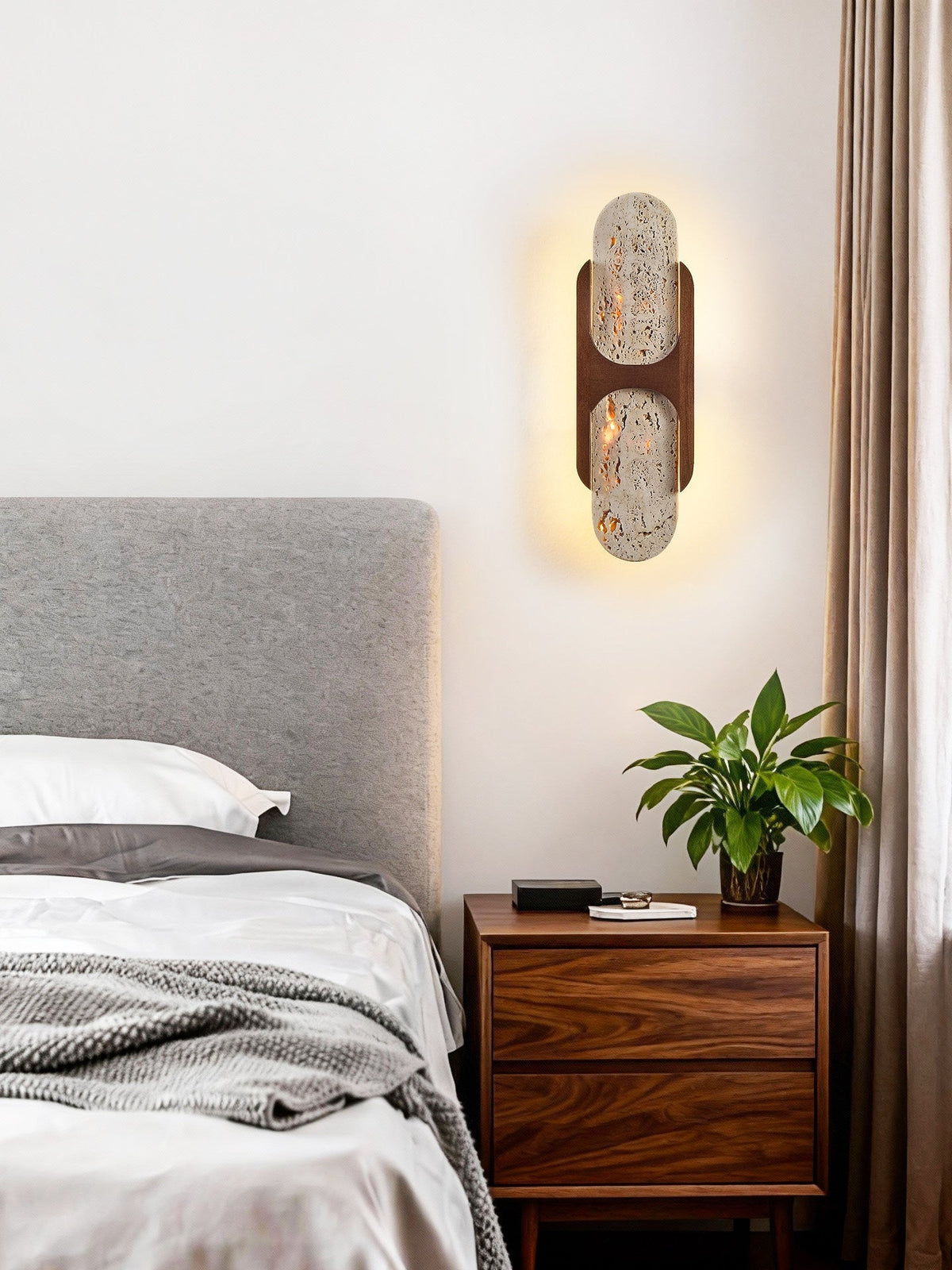 Valarise aplique de pared travertino