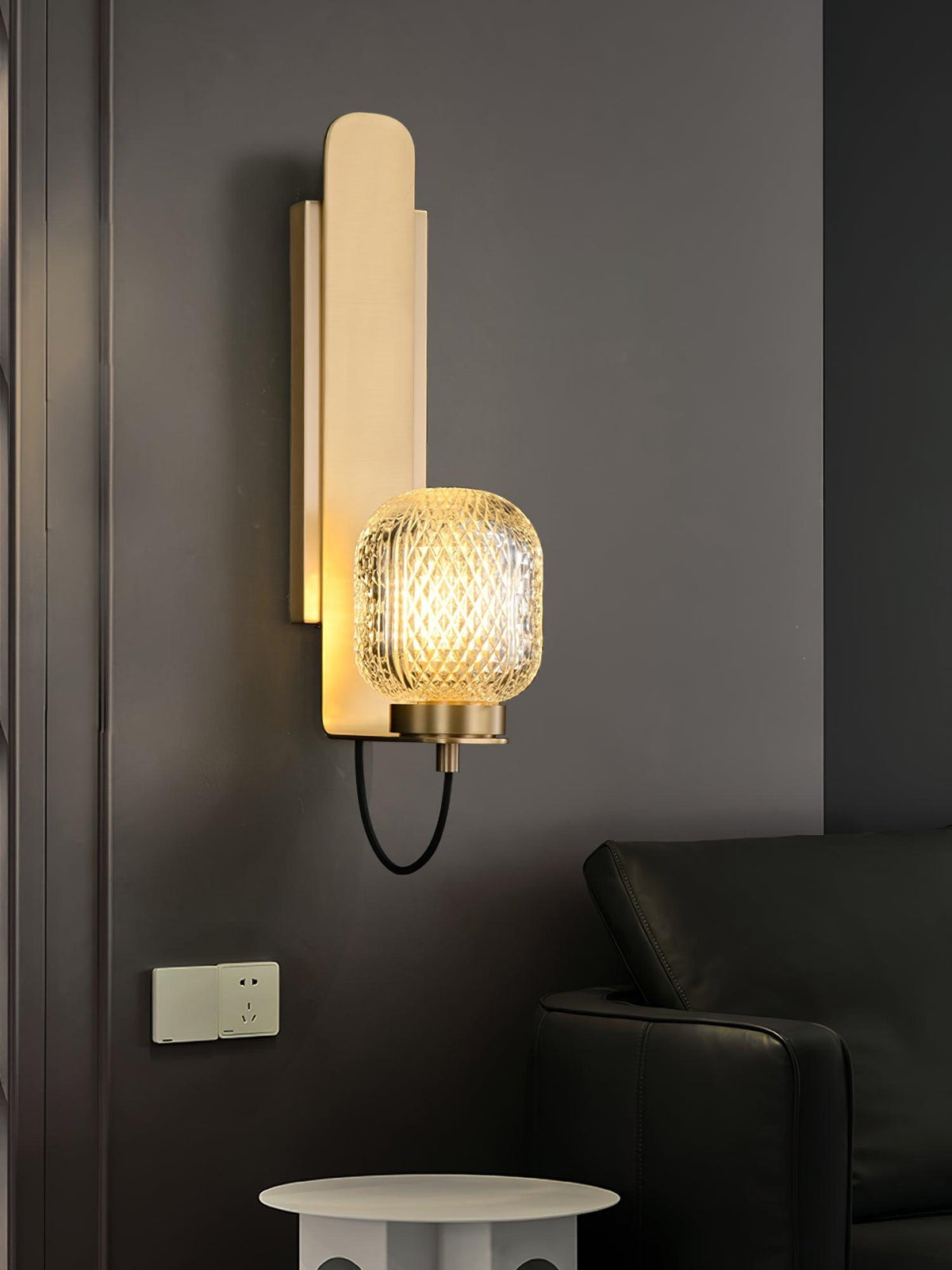 Cresh aplique de pared Premium nórdico de arte en latón y vidrio