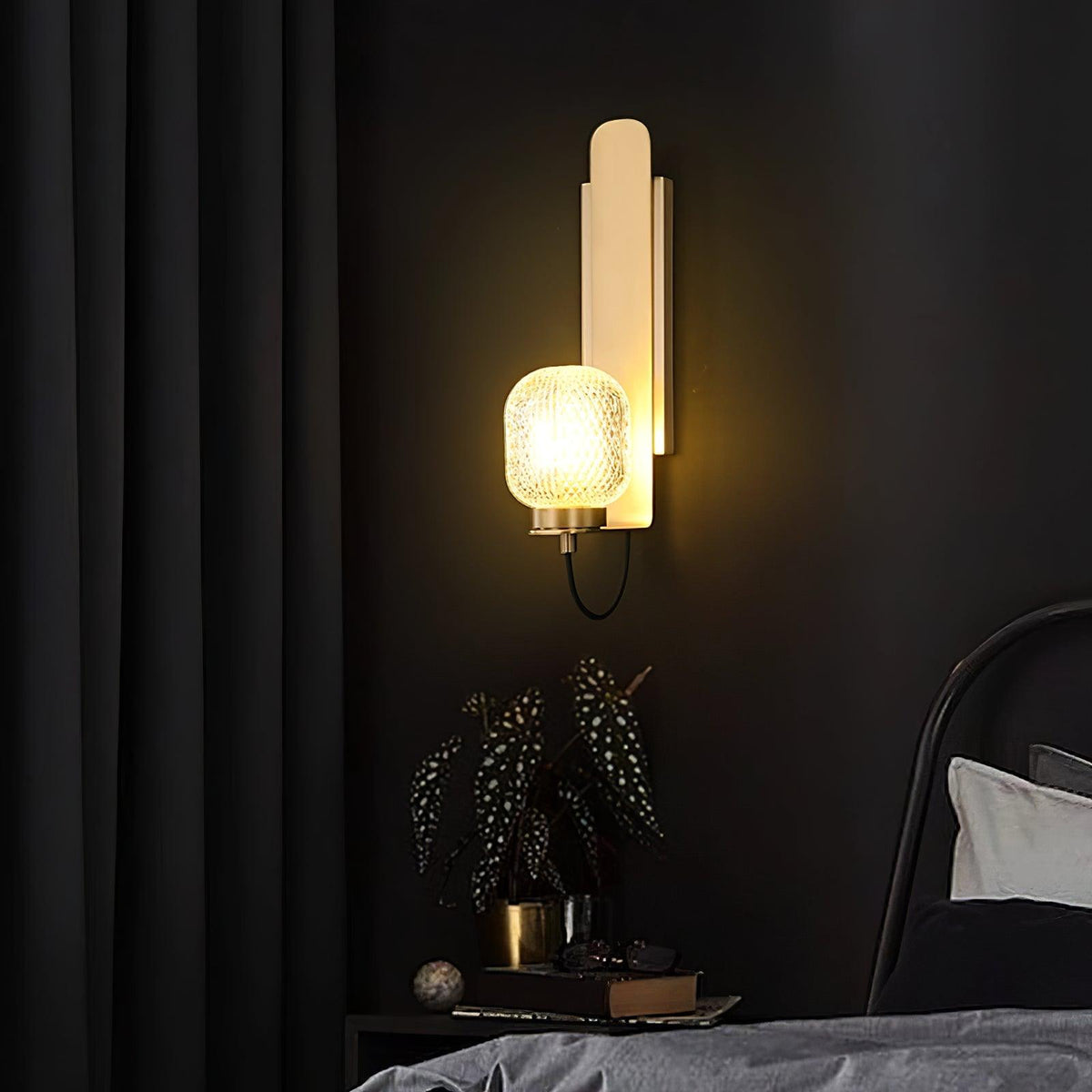 Cresh aplique de pared Premium nórdico de arte en latón y vidrio