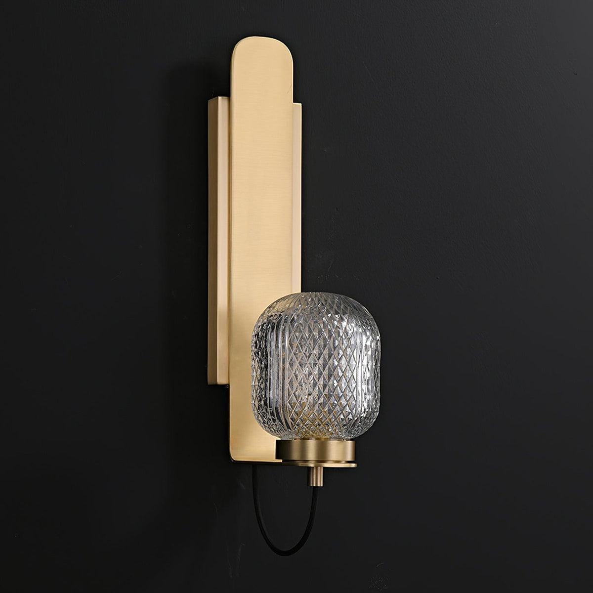 Cresh aplique de pared Premium nórdico de arte en latón y vidrio