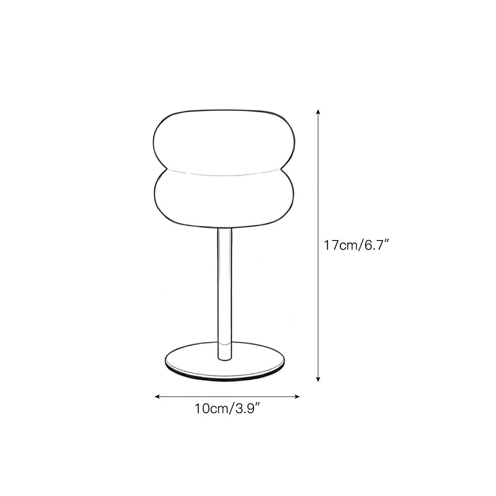 Nivaraine lámpara de mesa de alabastro con forma de dona