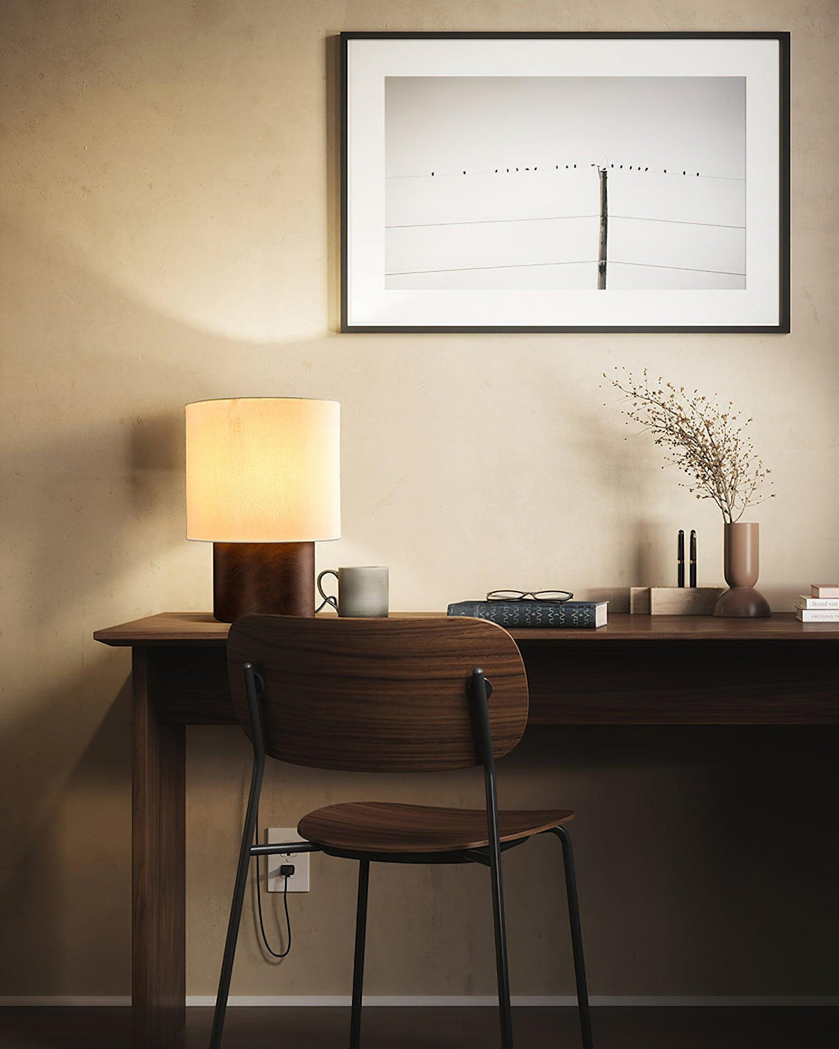 Alvira lámpara de mesa de madera