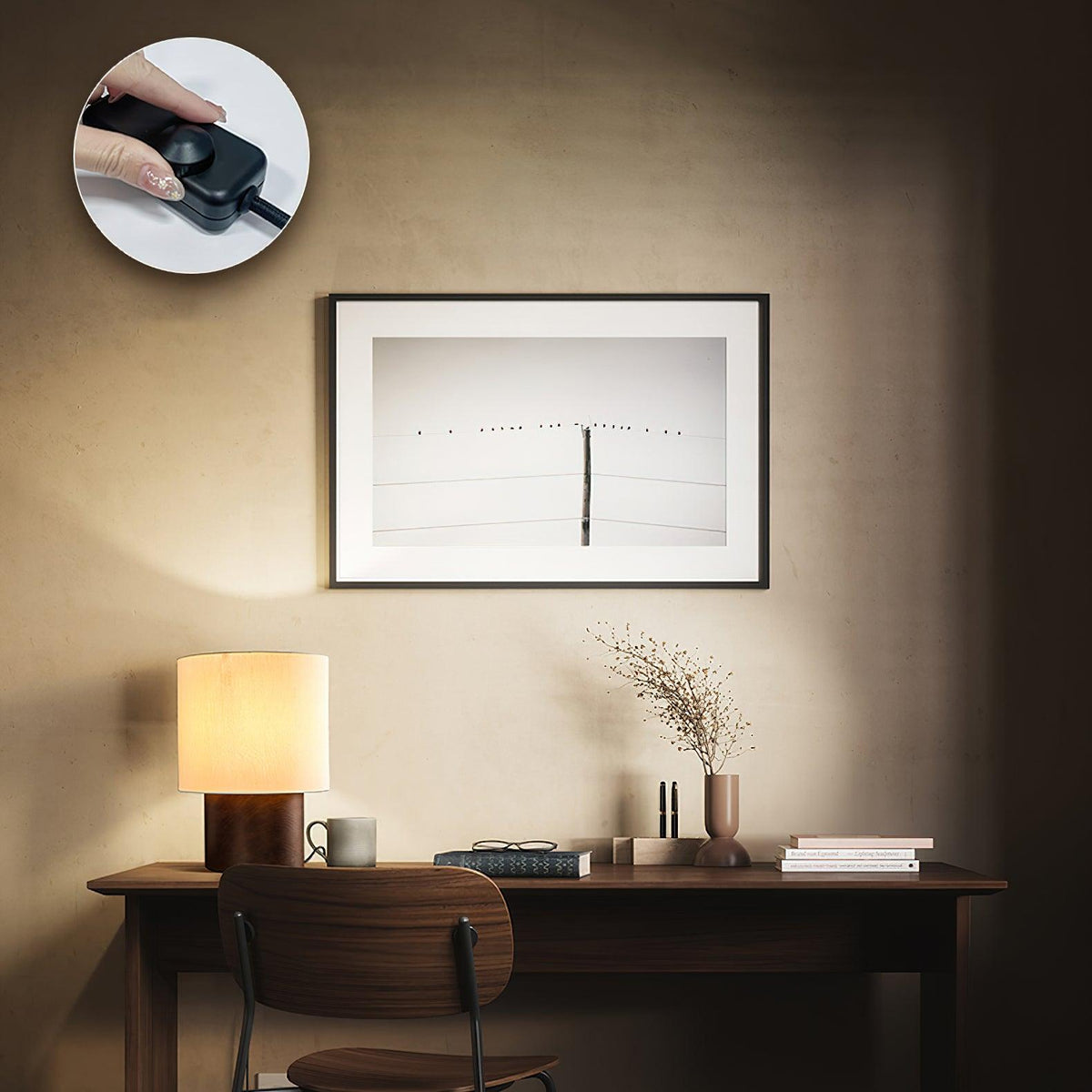 Alvira lámpara de mesa de madera