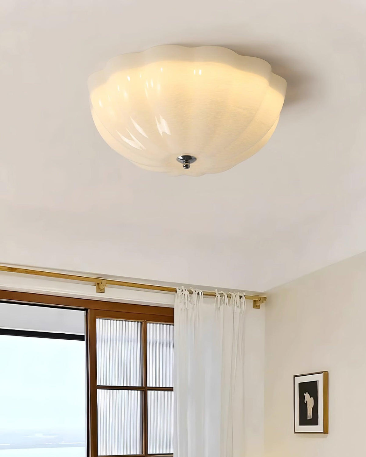 Etta lámpara de techo vidrio Jelly Opalescente para dormitorio