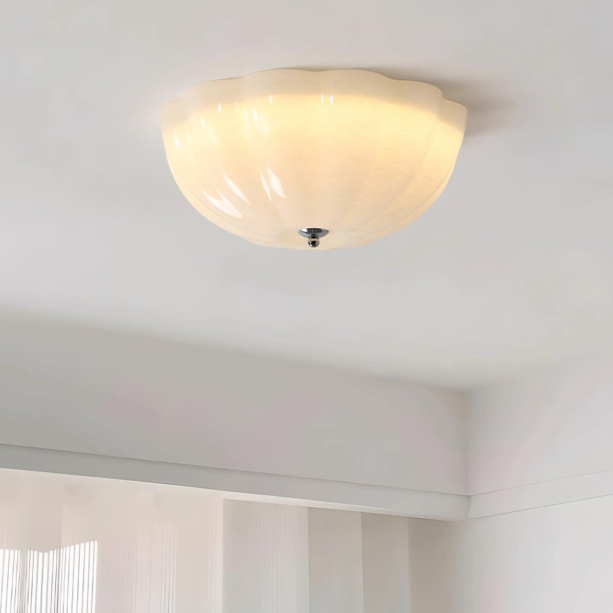 Etta lámpara de techo vidrio Jelly Opalescente para dormitorio