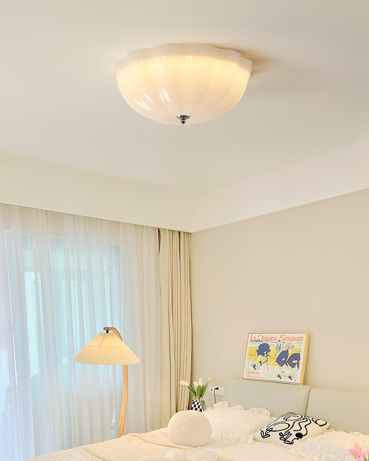 Etta lámpara de techo vidrio Jelly Opalescente para dormitorio