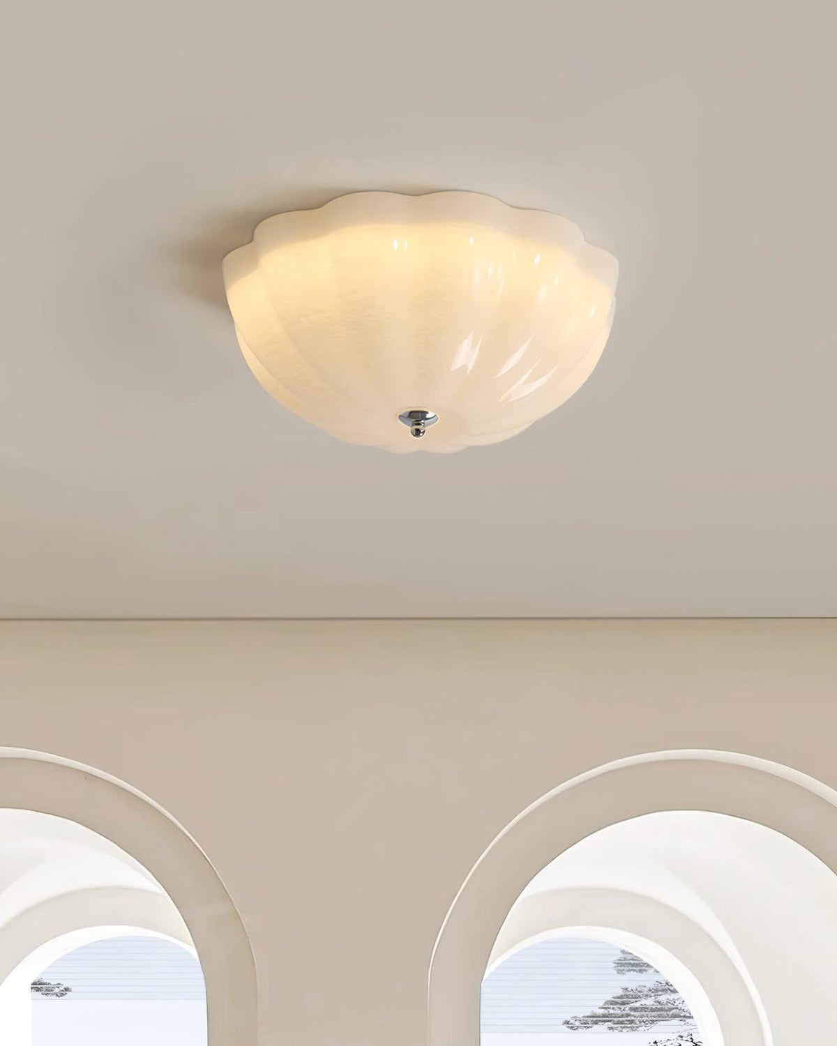Etta lámpara de techo vidrio Jelly Opalescente para dormitorio