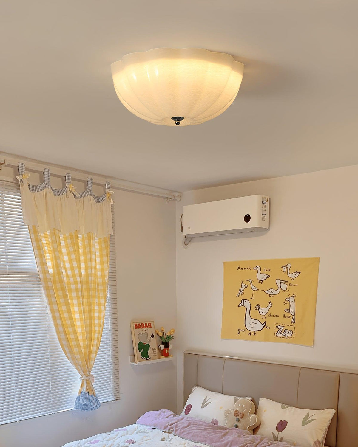 Etta lámpara de techo vidrio Jelly Opalescente para dormitorio