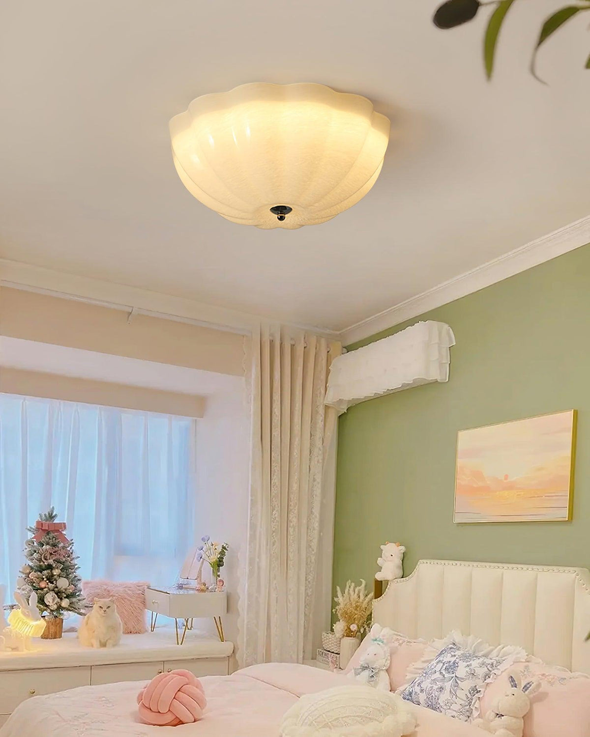 Etta lámpara de techo vidrio Jelly Opalescente para dormitorio